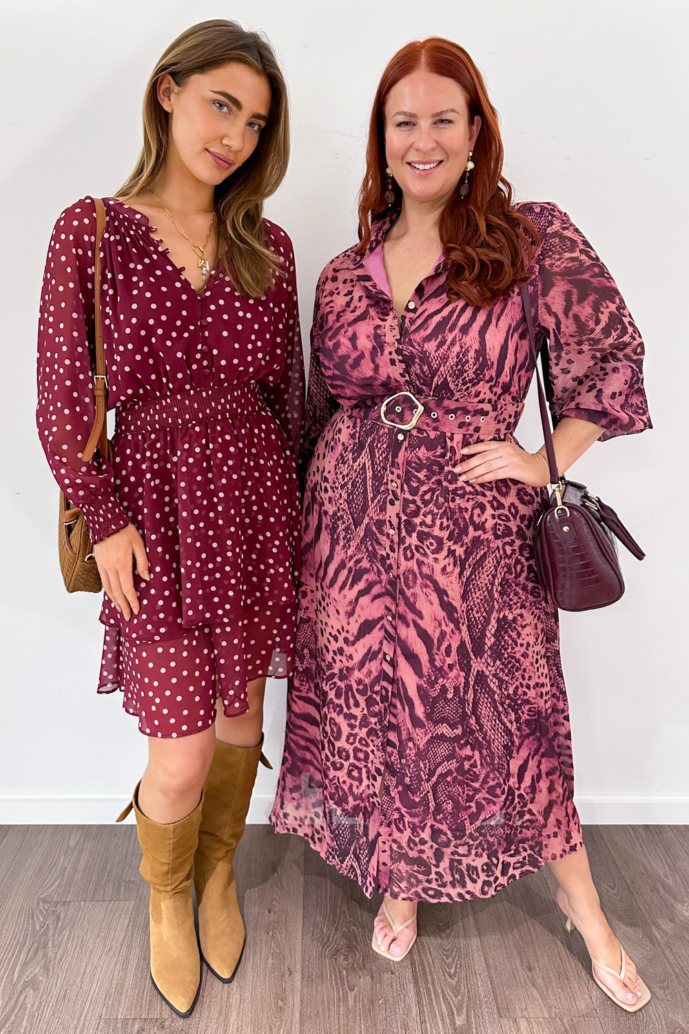 Blush Leopard Print Elevated Relaxed Feminine Dress
