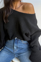 Slouchy Round Neck Lightweight Draping Knit Top