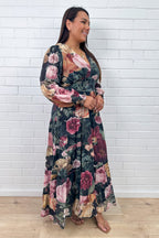 Vintage Blumen Maxikleid Feminin Zeitlos Tragbar