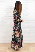 Vintage Blumen Maxikleid Feminin Zeitlos Tragbar