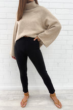Classic Soft Knit with Gorgeous Neckline Pink Oatmeal