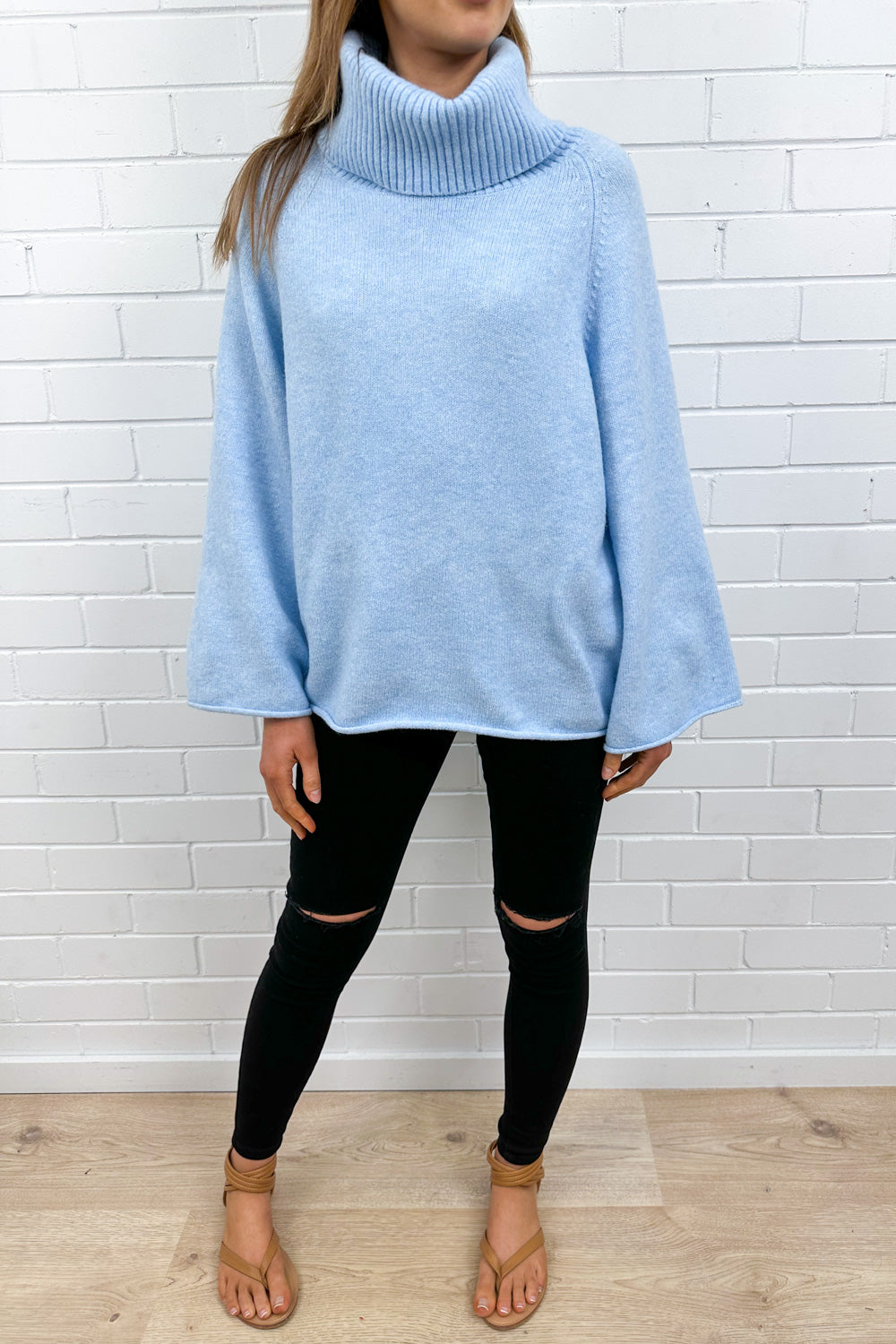 Classic Soft Knit with Gorgeous Neckline Pink Oatmeal