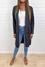 Ink Suede Look Coat Deep Tone Expensive Look Warm