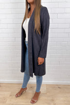Ink Suede Look Coat Deep Tone Expensive Look Warm