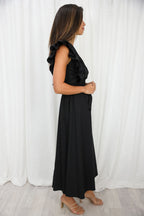 Black Stunning Detail Dress Beautiful Shape and Length