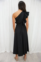 Black Stunning Detail Dress Beautiful Shape and Length