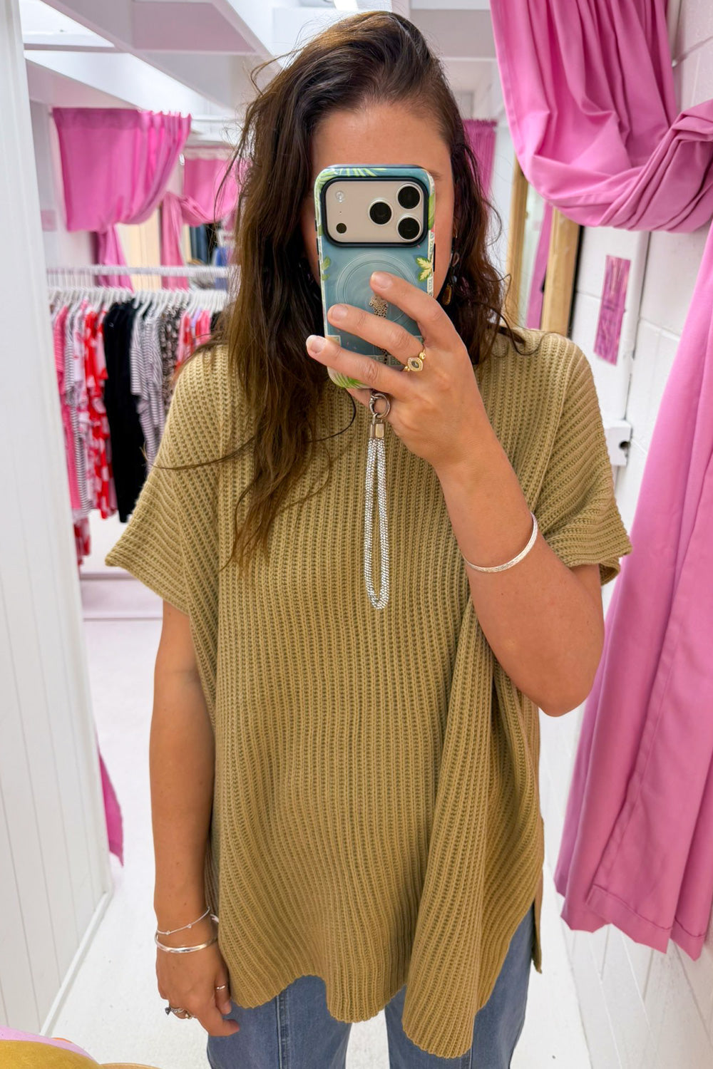 Classic Lightweight Ribbed Knit Top - Natural Cream