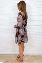 Chocolate Paisley Button-Through Midi Dress
