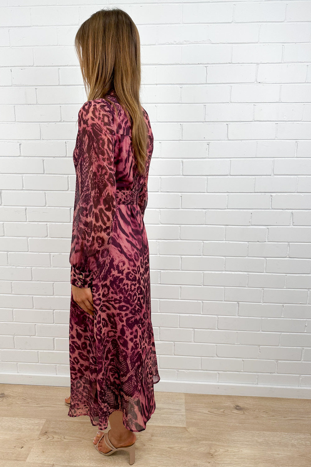Blush Leopard Print Elevated Relaxed Feminine Dress