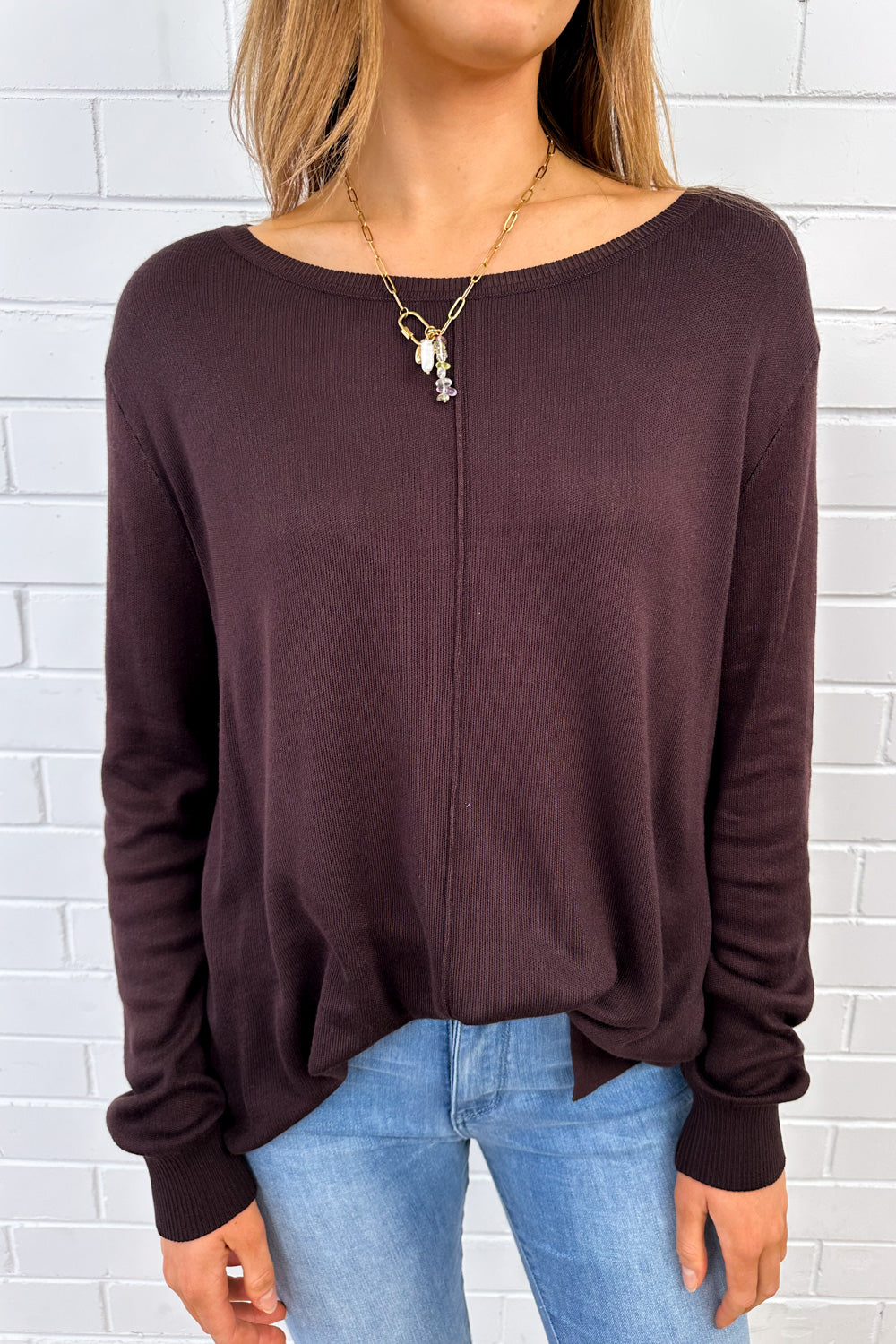 Caramel Lightweight Layering Knit Top S/M