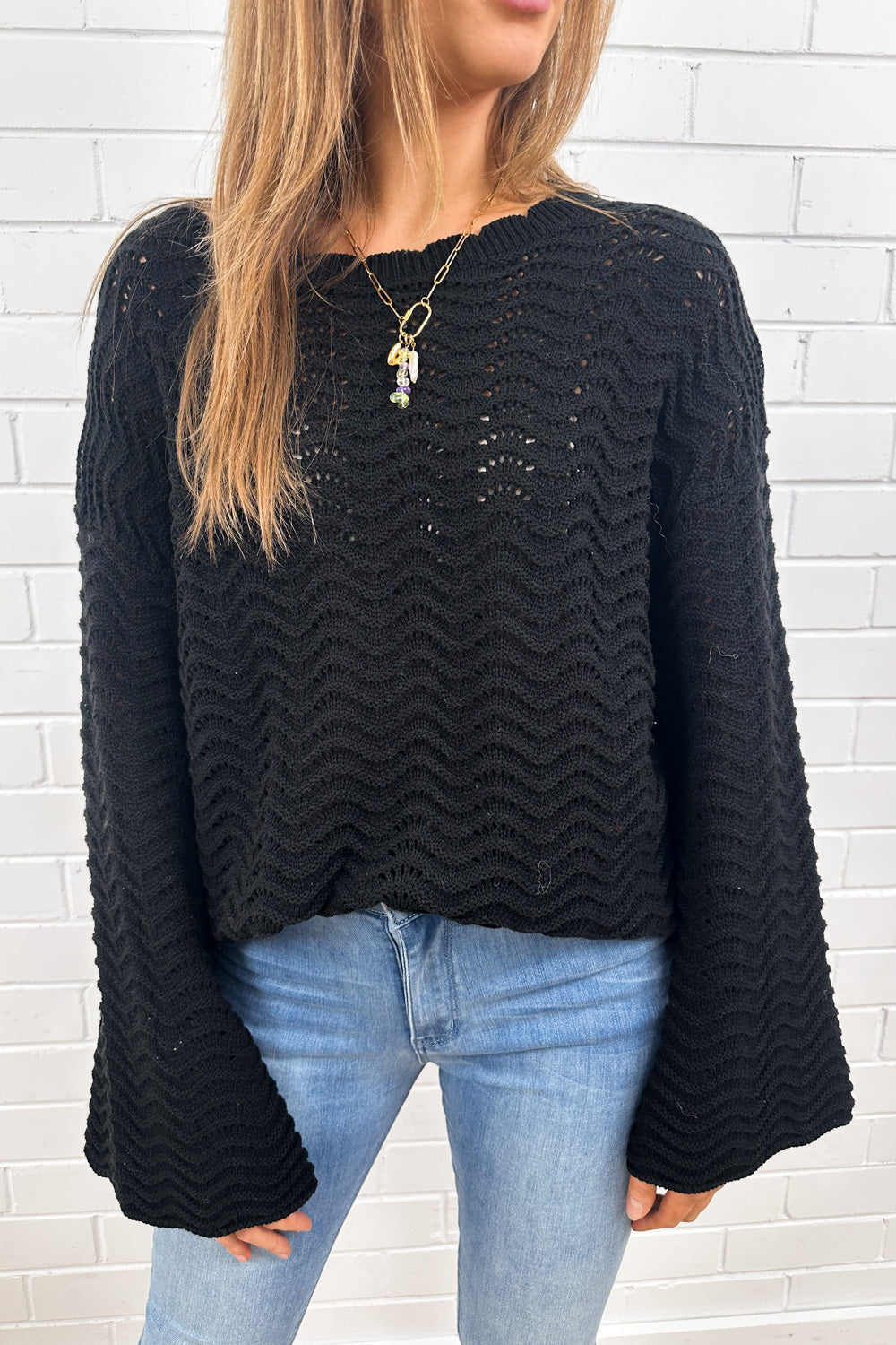 Cute Cropped Knit Top Pink Natural Layering