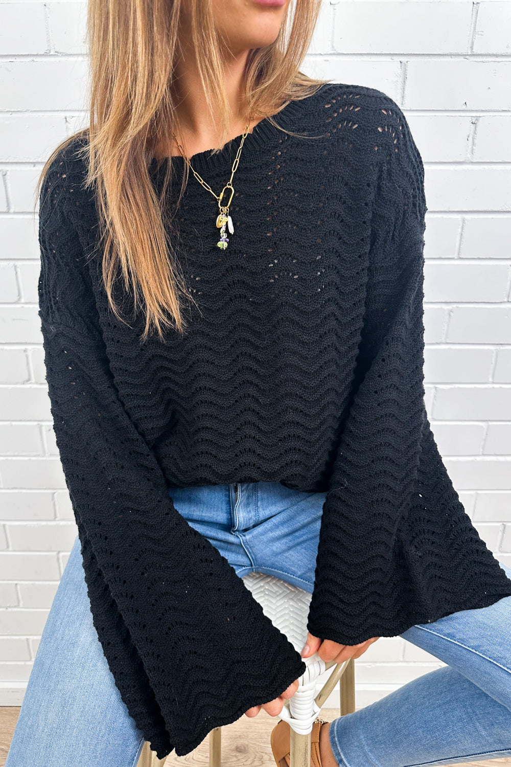 Cute Cropped Knit Top Pink Natural Layering