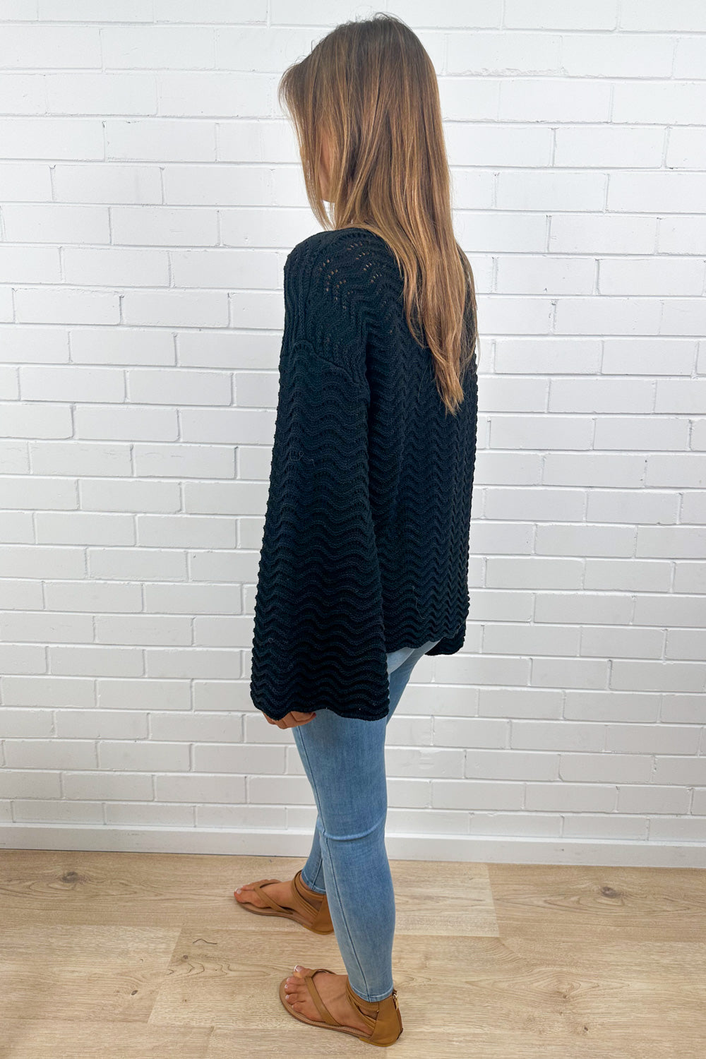 Cute Cropped Knit Top Pink Natural Layering